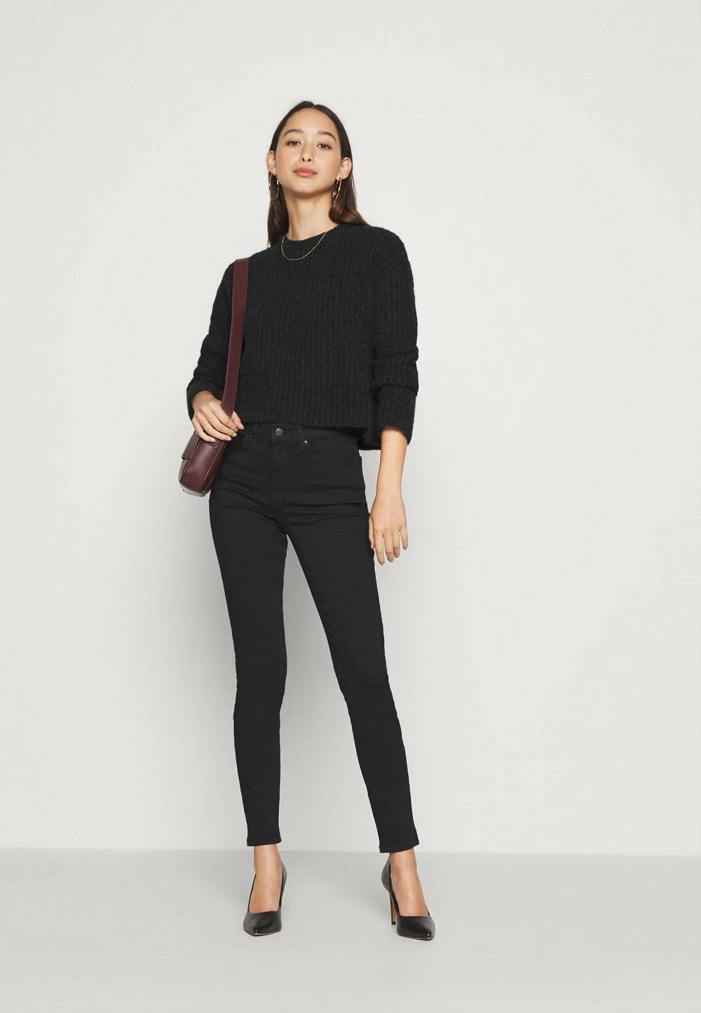 Even&Odd Rabais CROPPED WOOL BLEND JUMPER - Pullover pulls et gilets col rond femme 6 Even&Odd Rabais CROPPED WOOL BLEND JUMPER - Pullover pulls et gilets col rond femme – Image 4