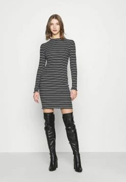 Bon Rapport Coût-Efficacité Even&Odd Rushed edges mini high neck long sleeves dress - Robe fourreau robes col montant femme