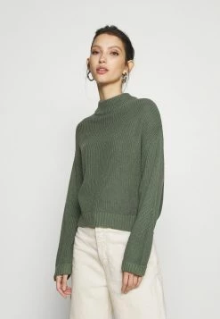 Soldes Even&Odd CROPPED MOCK NECK - Pullover pulls et gilets col officier femme