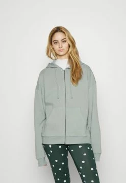 Assurance De l’Authenticité Even&Odd OVERSIZED HOODED ZIP JACKET - Sweat à capuche zippé - light green sweats & sweats à capuche femme