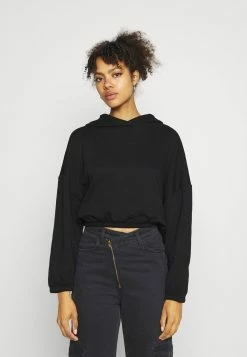Even&Odd Prix Légers OVERSIZED CROPPED CROSS HOOD HOODIE - Sweat à capuche pulls et gilets femme