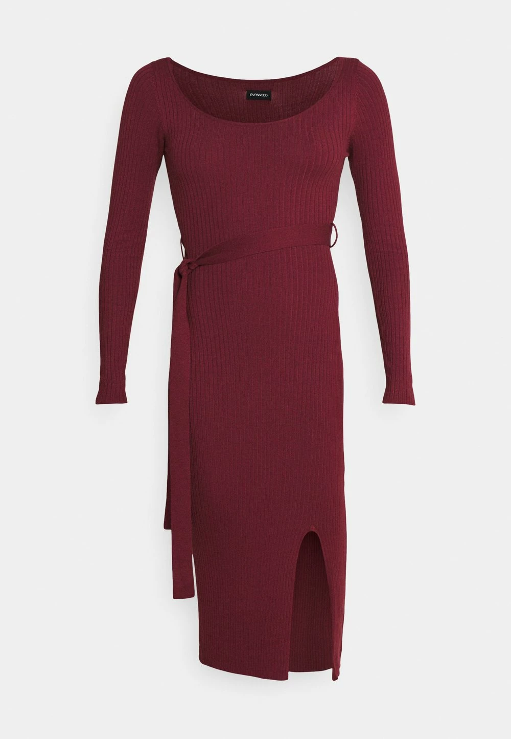 Discount En Ligne Even&Odd KNIT BELTED MIDI DRESS WITH SLIT - Robe fourreau robes encolure large ronde femme 7 Discount En Ligne Even&Odd KNIT BELTED MIDI DRESS WITH SLIT - Robe fourreau robes encolure large ronde femme – Image 5