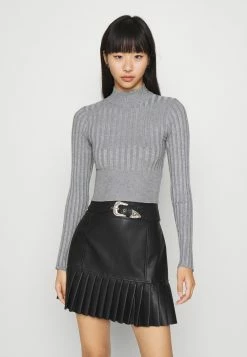 Bas Prix Even&Odd CROPPED WIDE RIB - Pullover pulls et gilets col montant femme