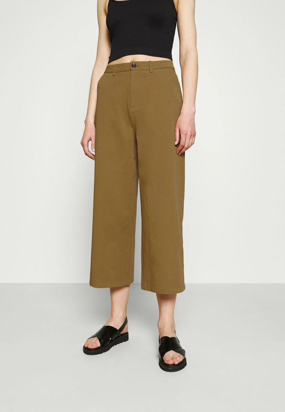 Authentique 100% Even&Odd Wide cropped leg Chino - Pantalon classique pantalons haute femme 3 Authentique 100% Even&Odd Wide cropped leg Chino - Pantalon classique pantalons haute femme
