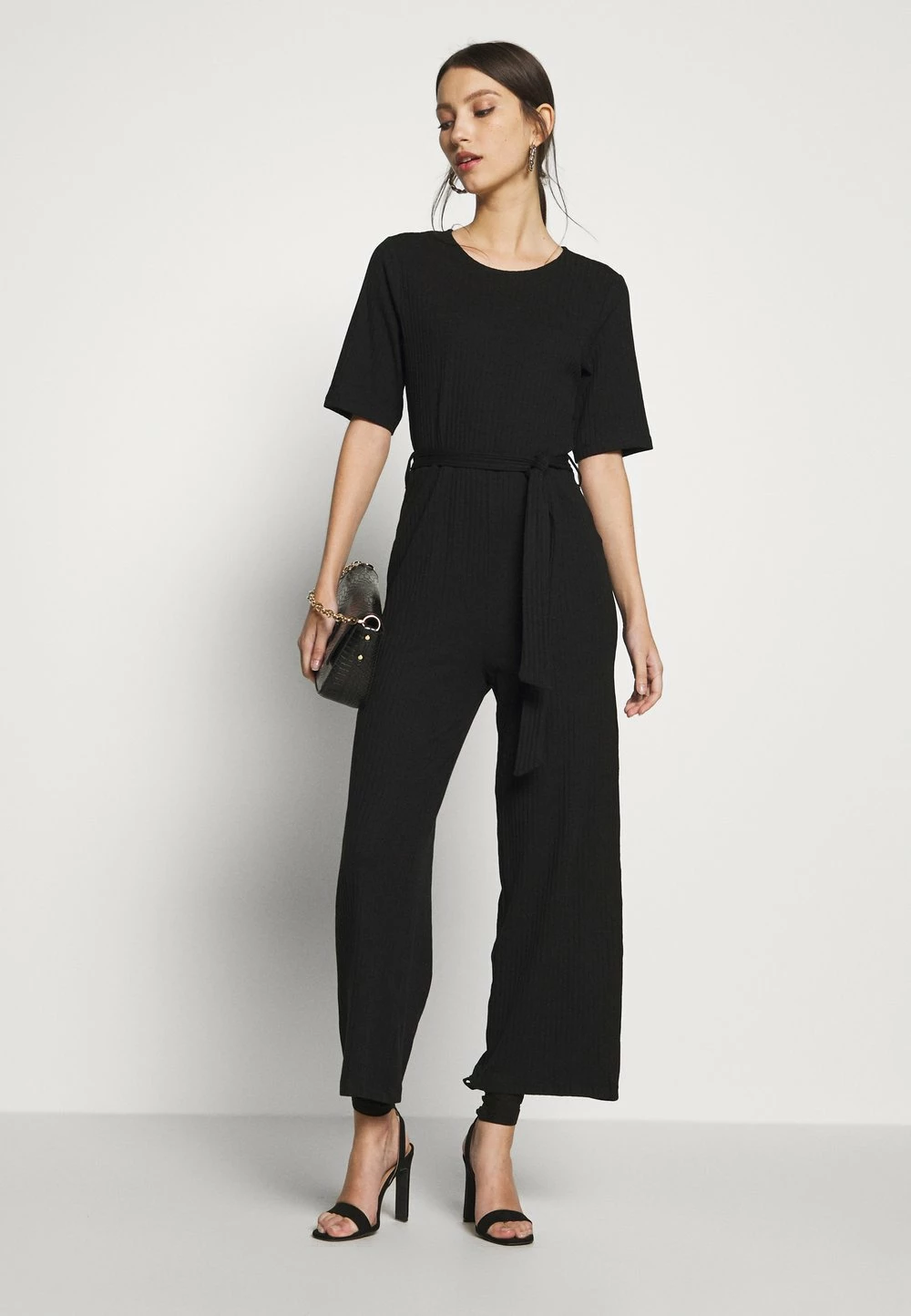 Prix Légers Even&Odd BASIC - Ribbed short sleeves belted jumpsuit - Combinaison combinaisons et salopettes col rond femme 4 Prix Légers Even&Odd BASIC - Ribbed short sleeves belted jumpsuit - Combinaison combinaisons et salopettes col rond femme – Image 2