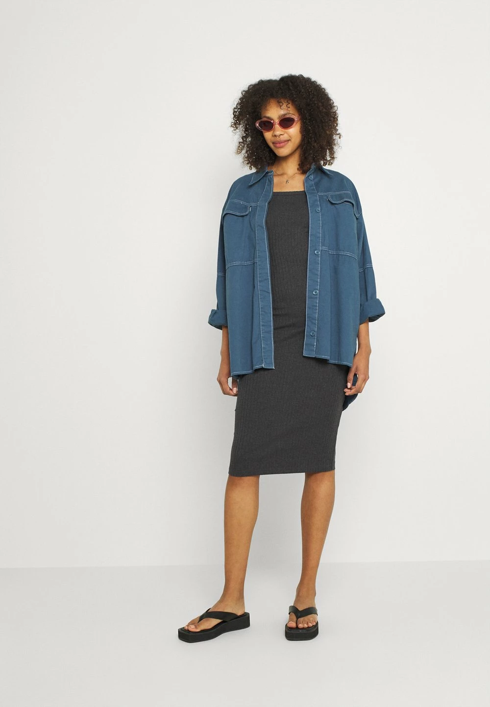 Prix Exclusifs Even&Odd Robe en jersey robes col carré femme 4 Prix Exclusifs Even&Odd Robe en jersey robes col carré femme – Image 2