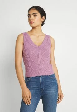 Prix Ourlé Even&Odd Pullover - lilac pulls et gilets col en v profond femme