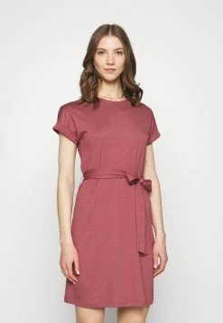 Authentique 100% Even&Odd BASIC - Short sleeves mini belted dress - Robe en jersey robes col rond femme