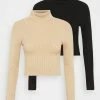 Even&Odd CROPPED TURTLE NECK 2 PACK - Pullover Prix Usine pulls et gilets col roulé femme