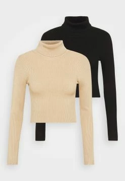 Even&Odd CROPPED TURTLE NECK 2 PACK - Pullover Prix Usine pulls et gilets col roulé femme