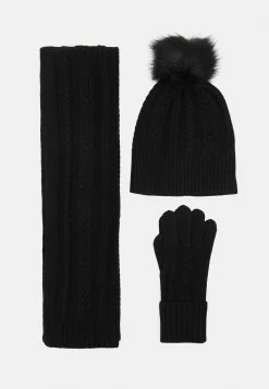 Even&Odd SET - Écharpe Remise En Ligne bonnets et cache-oreilles couleur unie femme