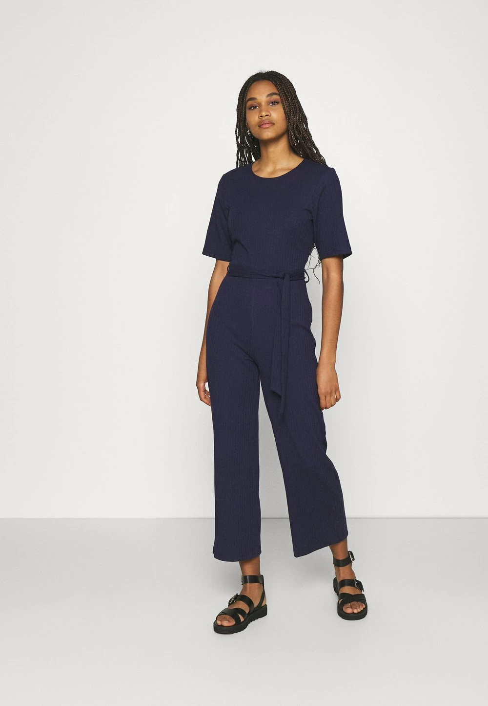 Even&Odd Prix Aimable BASIC - Ribbed short sleeves belted jumpsuit - Combinaison combinaisons & salopettes col rond femme 3 Even&Odd Prix Aimable BASIC - Ribbed short sleeves belted jumpsuit - Combinaison combinaisons & salopettes col rond femme