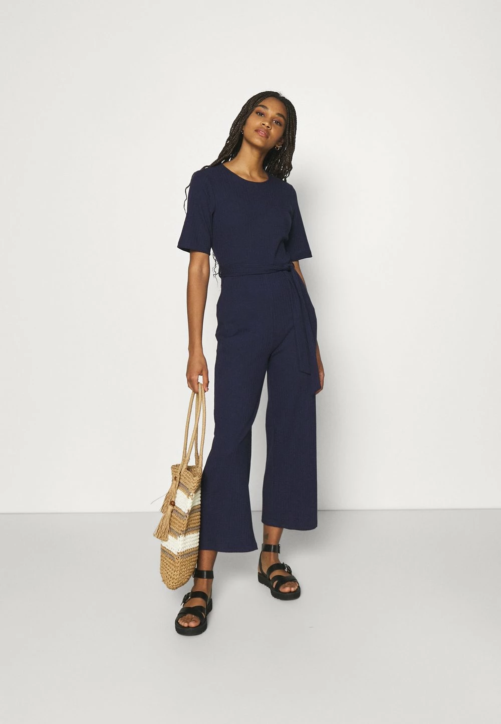 Even&Odd Prix Aimable BASIC - Ribbed short sleeves belted jumpsuit - Combinaison combinaisons & salopettes col rond femme 4 Even&Odd Prix Aimable BASIC - Ribbed short sleeves belted jumpsuit - Combinaison combinaisons & salopettes col rond femme – Image 2