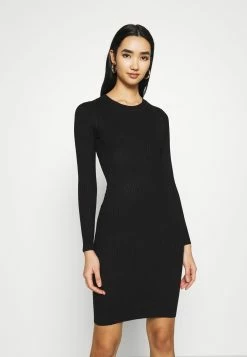 Prix Accessible Even&Odd knit mini wide rib basic dress - Robe fourreau robes col rond femme