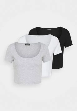 Even&Odd 3 PACK - T-shirt imprimé En promotion t-shirts et tops encolure large ronde femme -Even&Odd Soldes 2022 ffd711a6c49642b08b8fc1391f467640